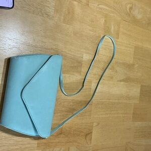 Classic Light Blue Envelope Wristlet Crossbody